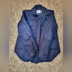 -Navy blue parka coat-size Medium